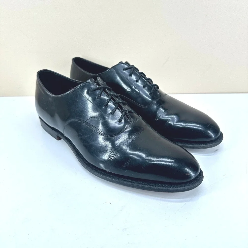 Brooks Brothers Oxfords Black Patent Leather Dress Tuxedo Shoe 11 C England Made